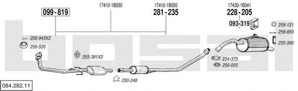 BOSAL 084.282.11 Exhaust System